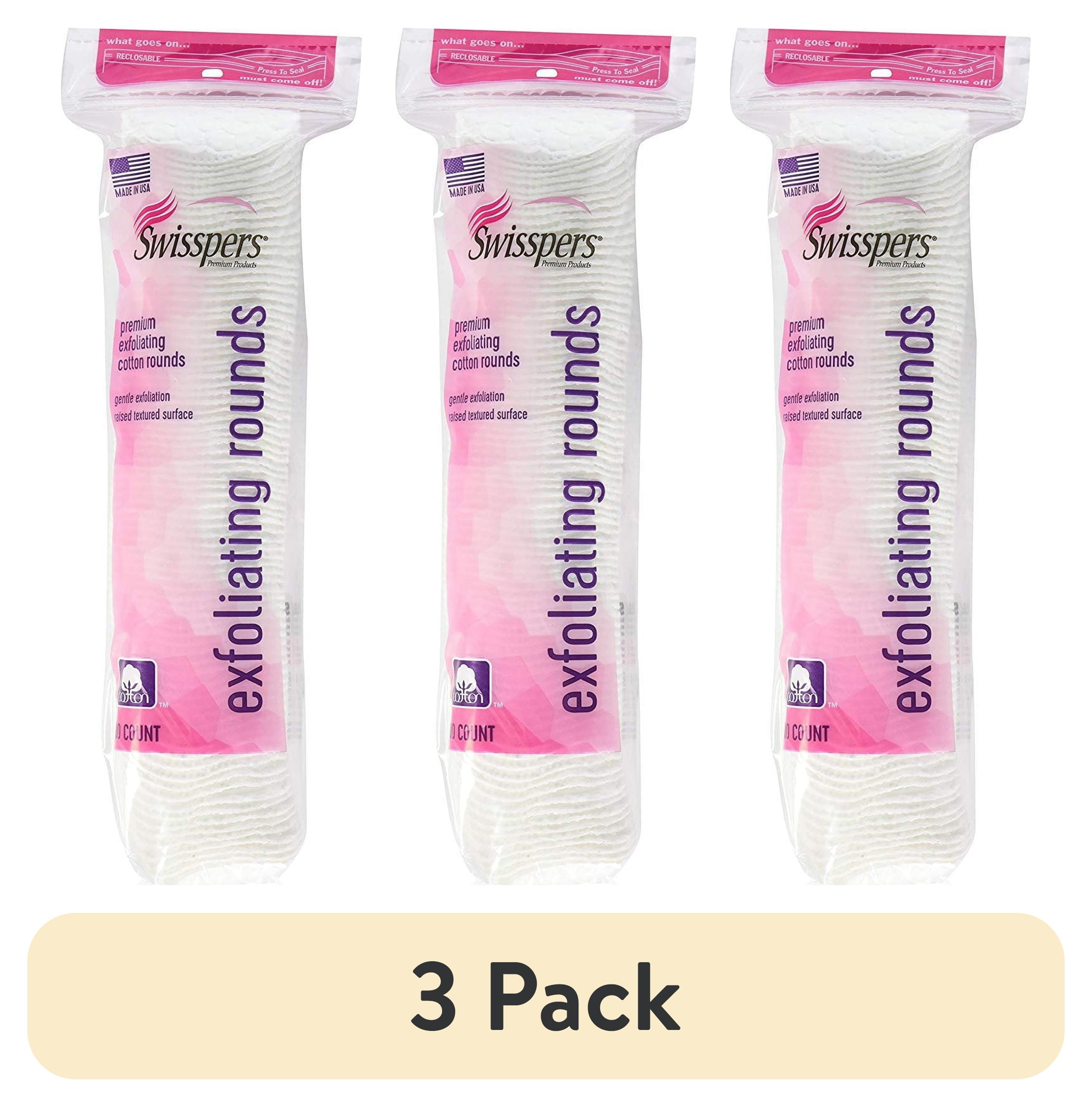 Exfoliant Rounds (3 pack) Swisspers Premium Exfoliating 100% Pure Chlorine Free Cotton ...