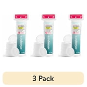 (3 pack) Swisspers Premium Exfoliating 100% Pure Chlorine Free Cotton Rounds, Dermatologist Tested, Soft, Absorbent, Dual-Sided, Gentle Natural Exfoliation, Sensitive Skin Safe, Vegan, Cruelty-Free, 80 Pads