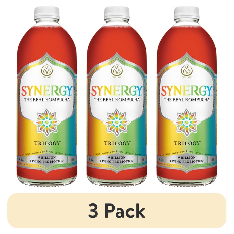 3 pack) Synergy The Real Kombucha Trilogy, 48 fl oz - Walmart.com