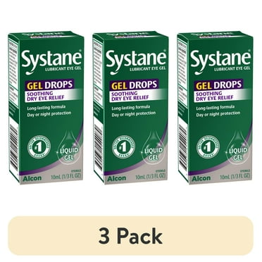 (3 pack) Systane Gel Drops Lubricant Eye Gel for Soothing Dry Eye Relief and Daily Use, 0.33 fl. oz.