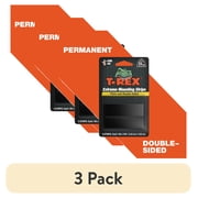 3 pack T-REX Extreme Hold Double-Sided Black Mounting Tape, 8 Strips Each 1 in. x 3 in.