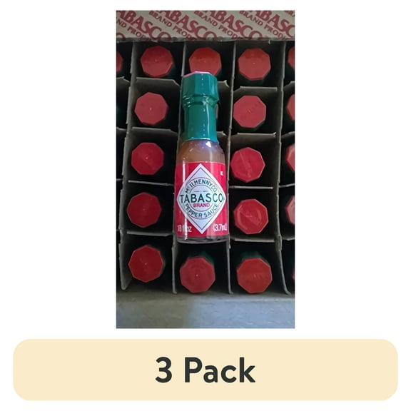 (3 pack) TABASCO brand Miniature Hot Sauce Bottles - Case Of 144