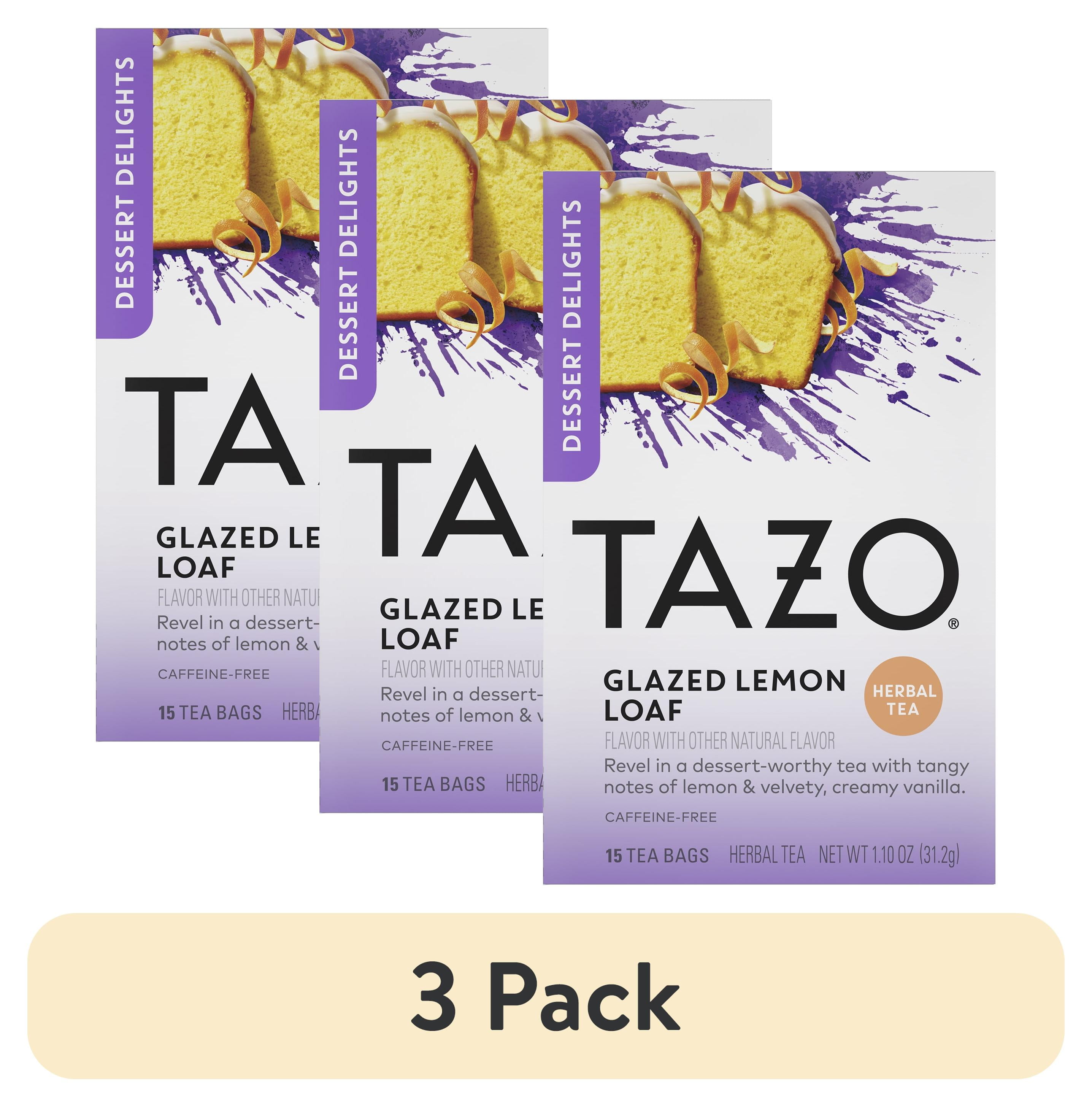 3 pack) TAZO Dessert Delights Black Tea, Glazed Lemon Loaf