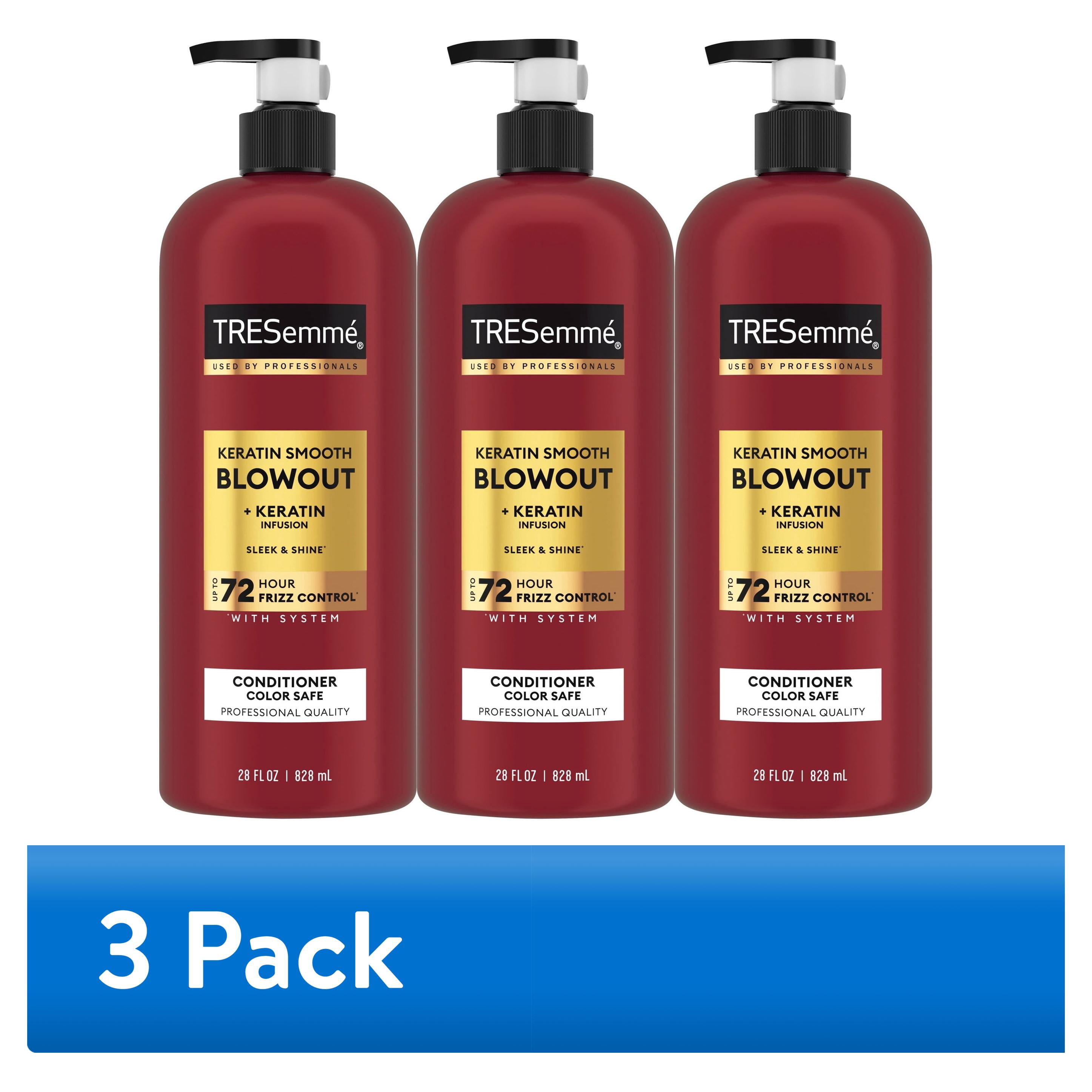 (3 pack) TRESemmé Conditioner For Up To 72 Hr Frizz Control With System, Keratin Smooth With Our Lamellar-Discipline Formula For Our Keratin Conditioner, 28 fl oz