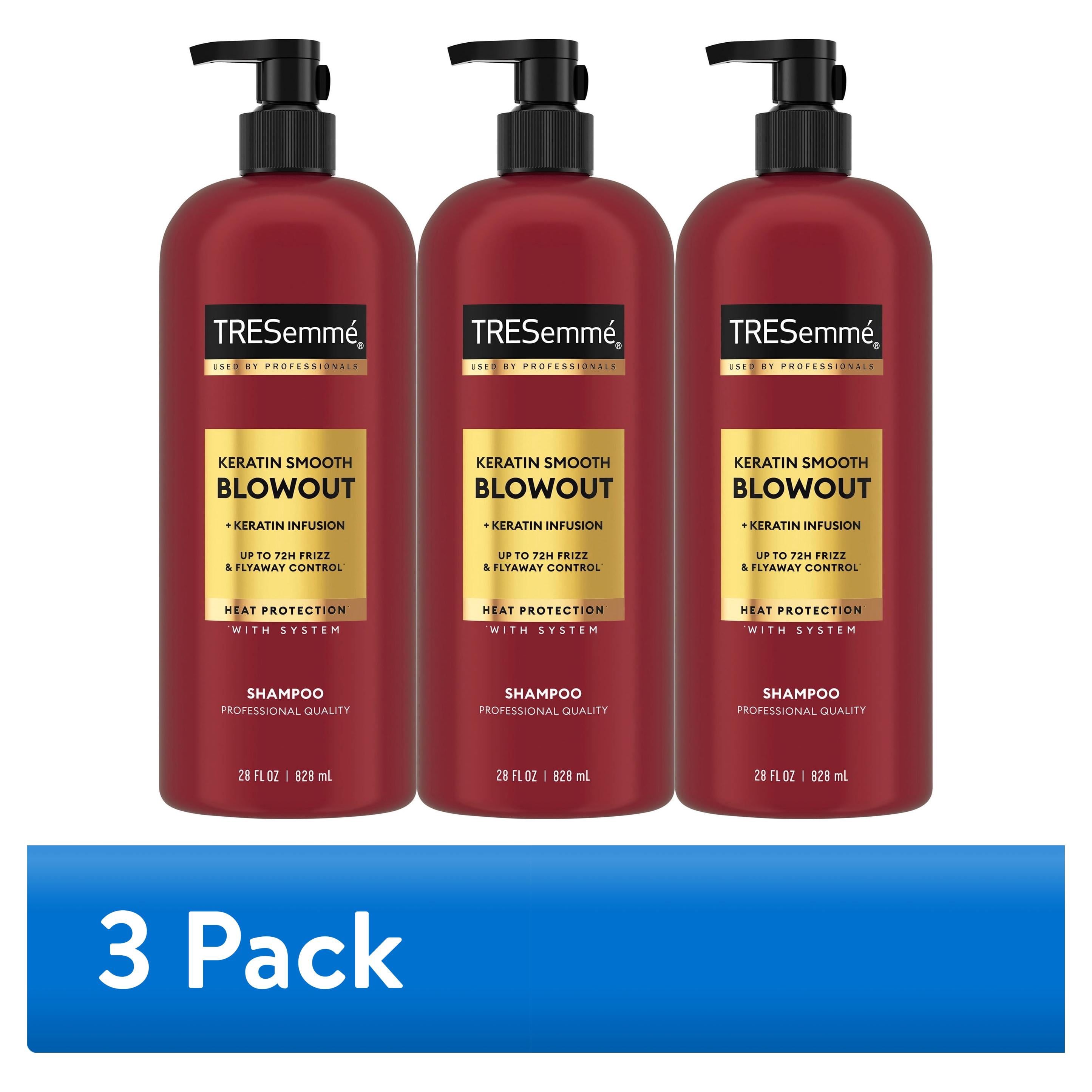 (3 pack) TRESemmé Shampoo With Up To 72 HR Frizz Control, Keratin Smooth With Our Lamellar-Discipline Formula For Our Keratin Shampoo, 28 fl oz