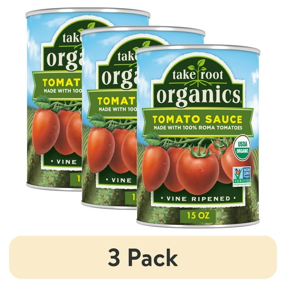 (3 pack) Take Root Organics Tomato Sauce, 15 oz Can