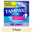 thumbnail interactive-video image 1 of (3 pack) Tampax Pearl Tampons with LeakGuard Braid, Light Absorbency, 50 Count, 1 of 12