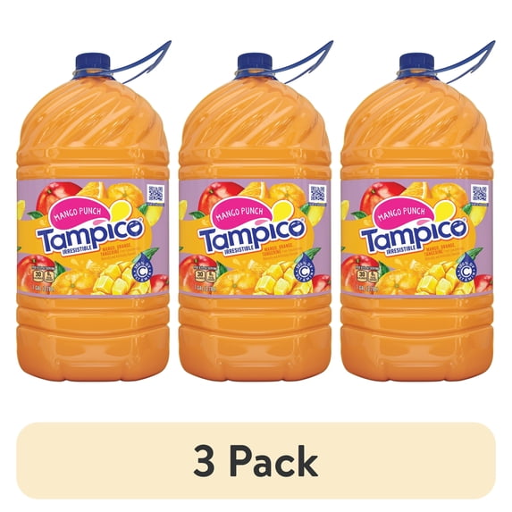 (3 pack) Tampico Mango Punch, Mango Orange Tangerine Juice Drink 1 Gallon