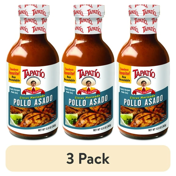 (3 pack) Tapatio Pollo Asado Marinade 12.8 oz Bottle