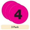 thumbnail image 1 of (3 pack) Tape Logic® Permanent Inventory Labels, DL1361, Number 4, Round, 4", Fluorescent Pink, Roll Of 500, 1 of 3