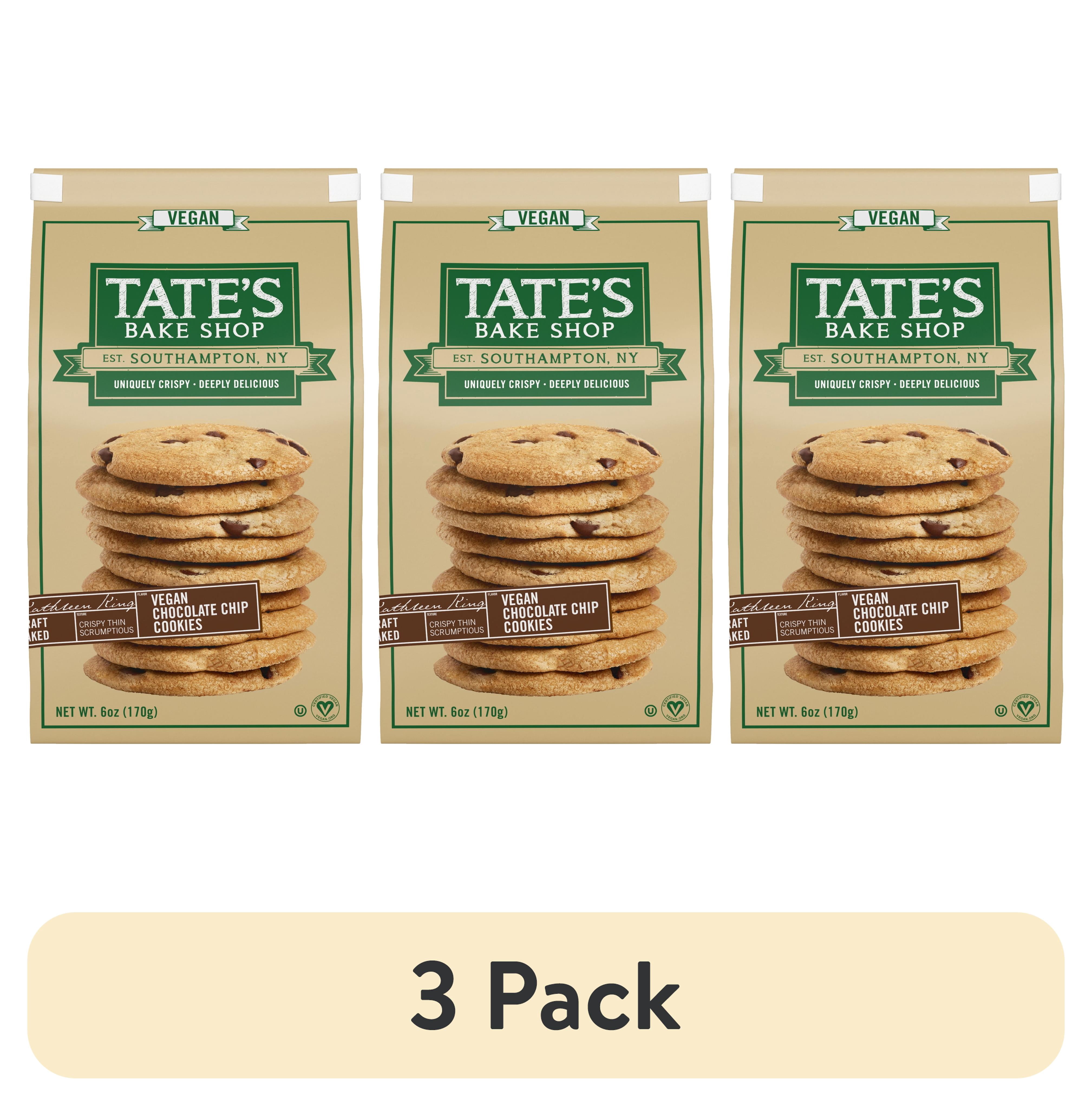 (3 pack) Tate's Bake Shop Chocolate Chip Vegan Cookies, 6 oz