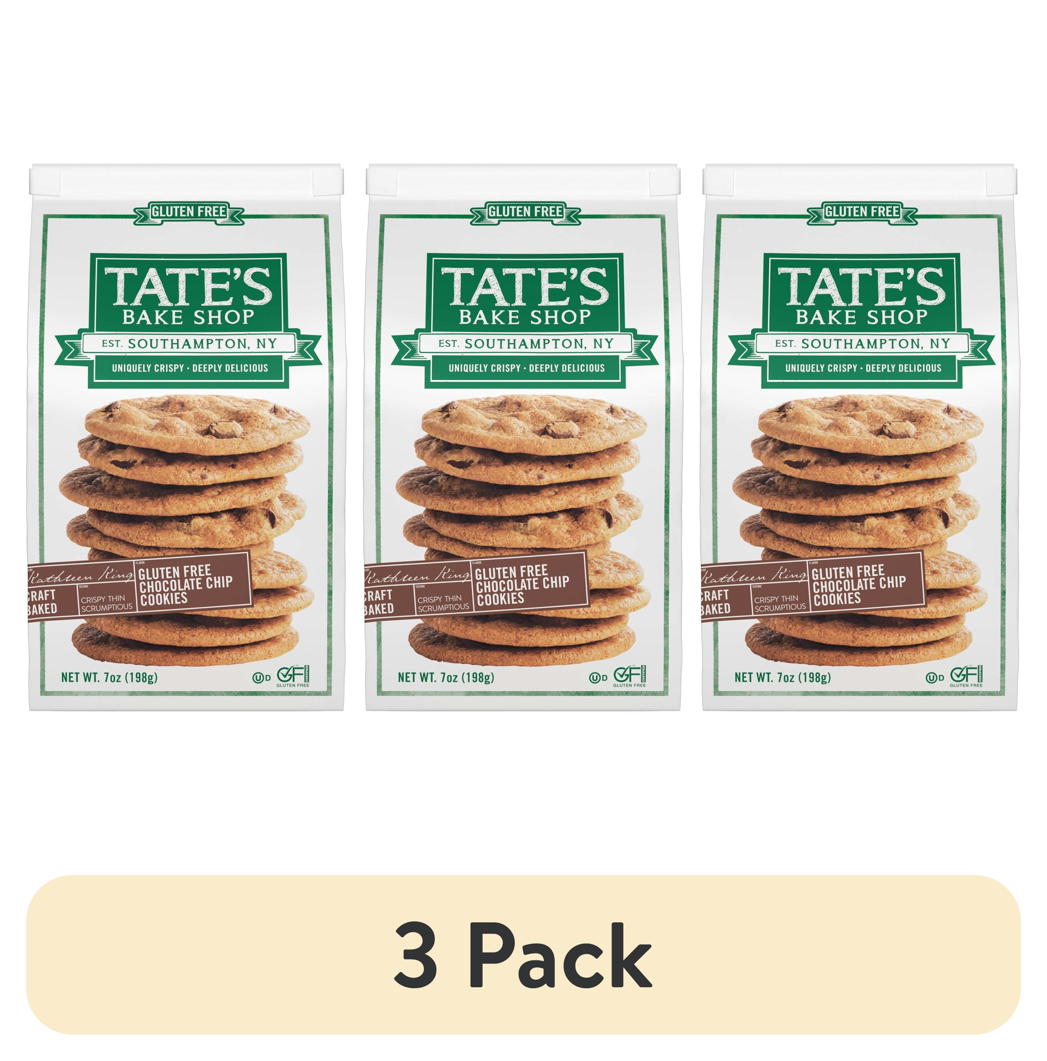 (3 pack) Tate's Bake Shop Gluten Free Chocolate Chip Cookies, Gluten Free Cookies, 7 oz