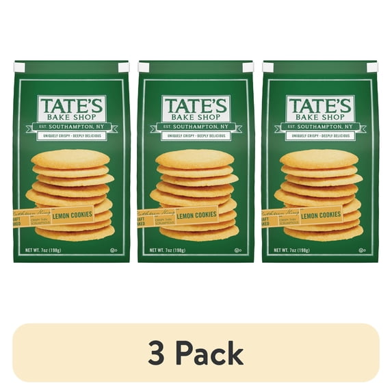 (3 pack) Tate's Bake Shop Lemon Cookies, 7 oz