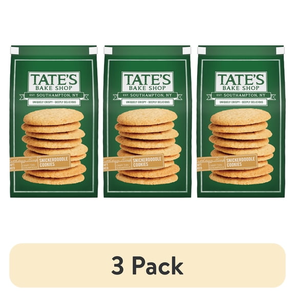 (3 pack) Tate's Bake Shop Snickerdoodle Cookies, 7 oz