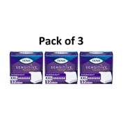 3 pack Tena Sensitive Care Overnight Incontinence Underwear for Women XXLarge, 12 Count New Sizing