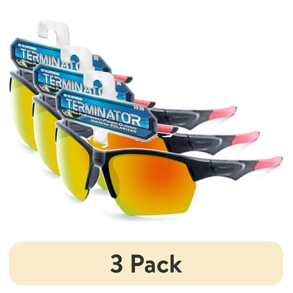 (3 pack) Terminator Polarized Outdoor Sports Sunglasses for Men Women - Alpha 1 Pair