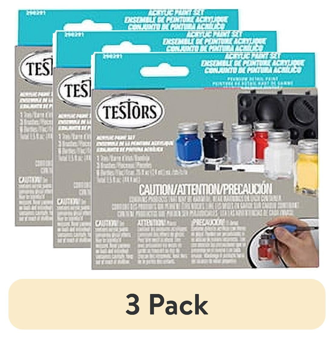 (3 pack) Testors Acrylic Paint Set - Primary - 6 Colors