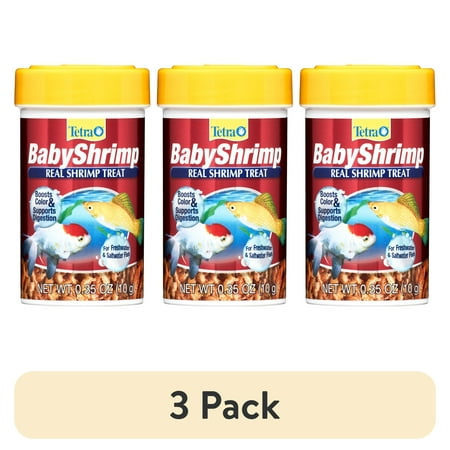 (3 pack) Tetra BabyShrimp, Natural Shrimp Treat For Aquarium Fish, 0.35 oz.