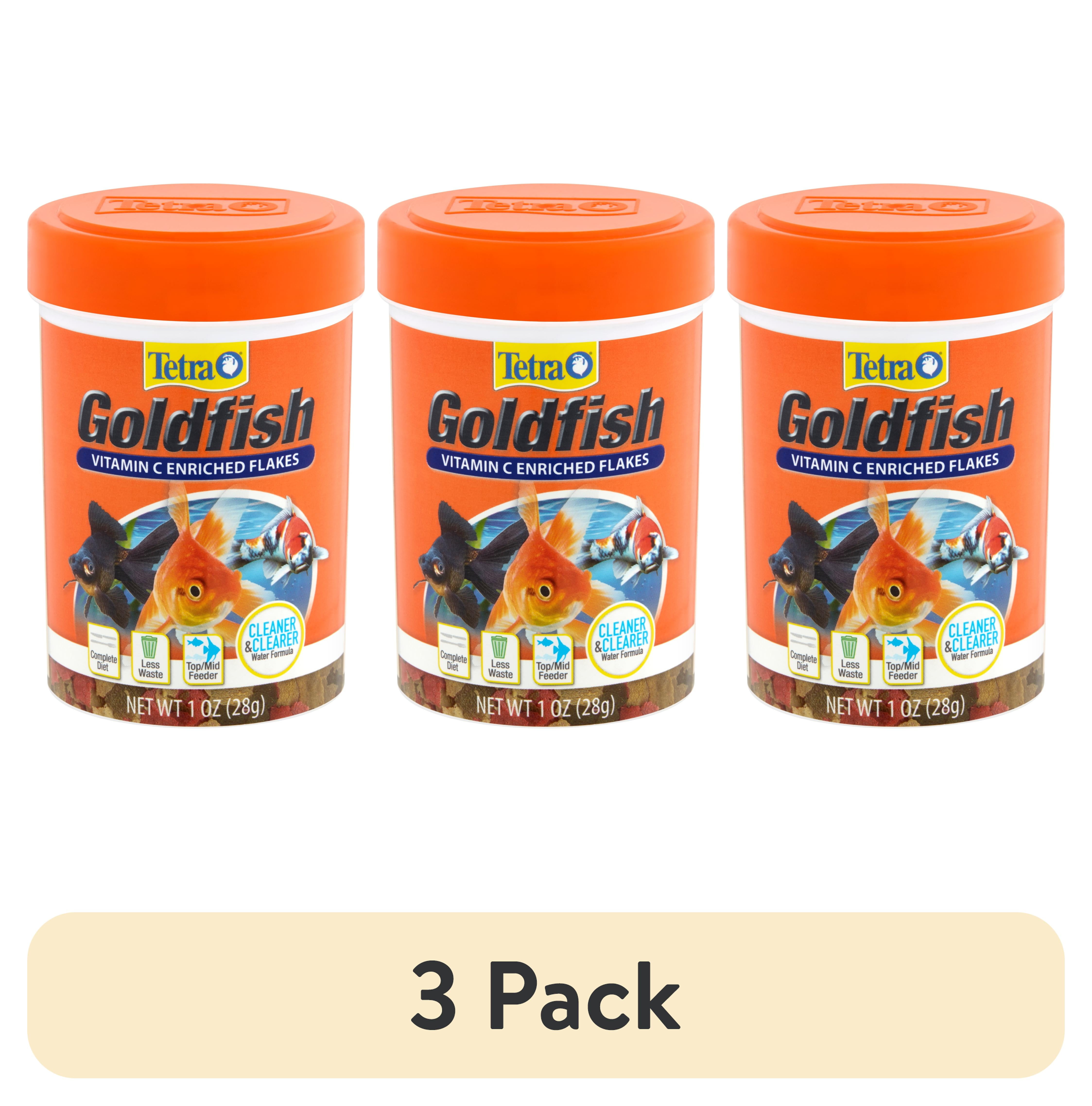 (3 pack) Tetra Goldfish Flakes, Balanced Diet Fish Food, Clear Water Formula, 1 oz.