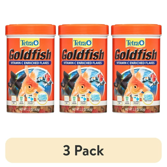 (3 pack) Tetra Goldfish Flakes, Balanced Diet Fish Food, Clear Water Formula, 2.2 oz.