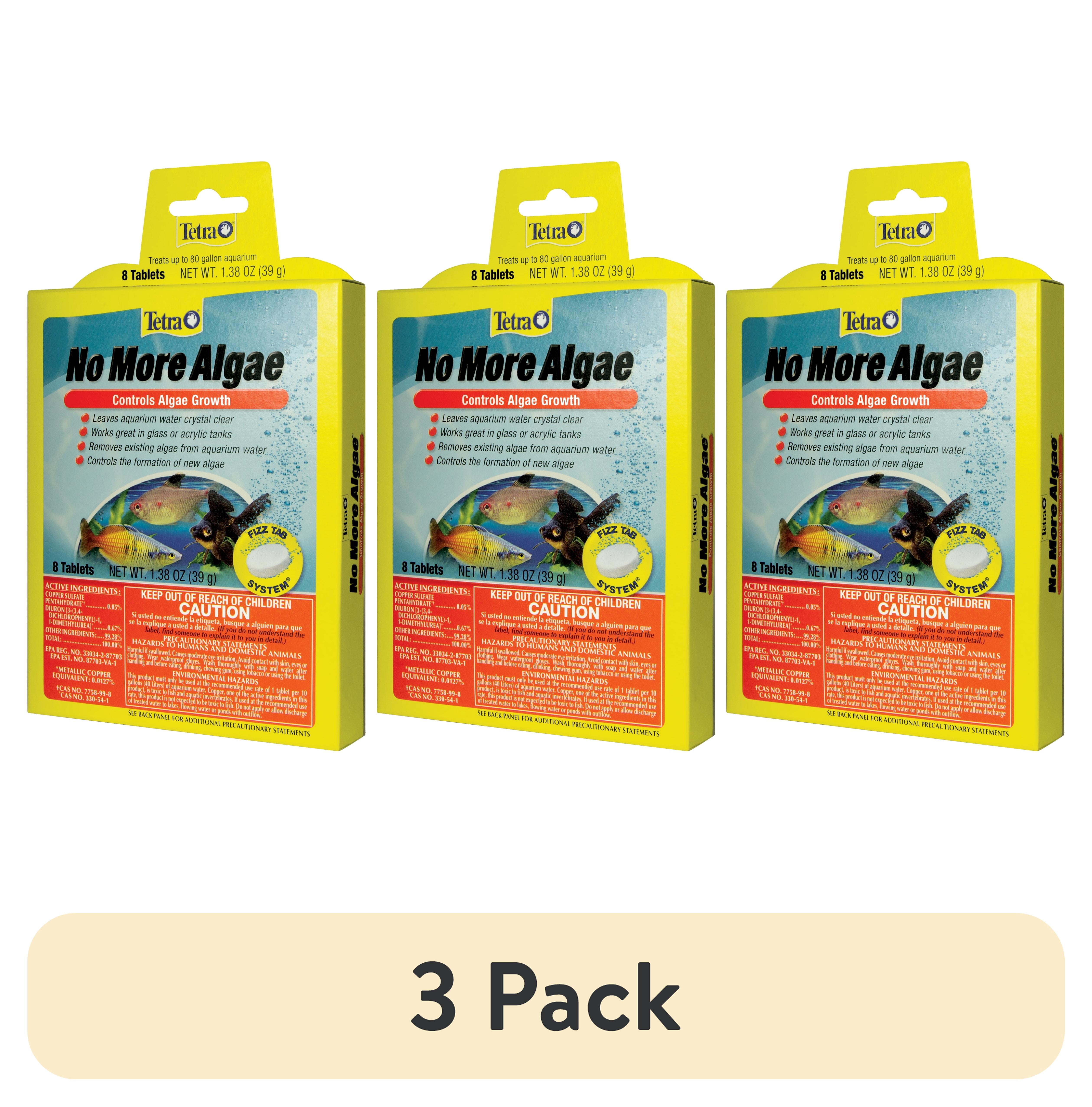 (3 pack) Tetra No More Algae Tablets, Controls Algae in Aquariums, 8 Count