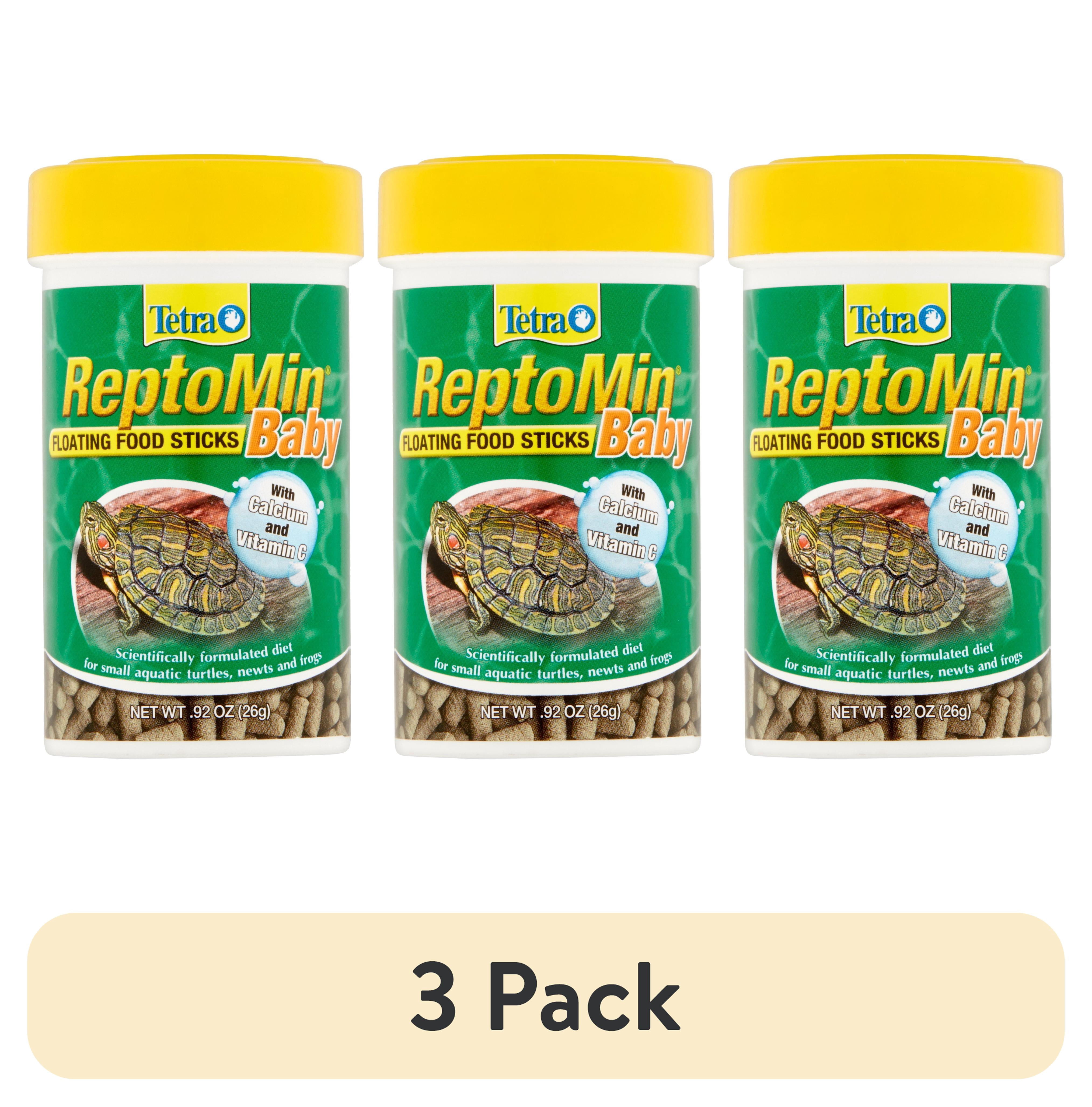 (3 pack) Tetra ReptoMin Baby Floating Food Sticks for Baby Aquatic Turtles and Small Amphibians and Reptiles, .92 oz.