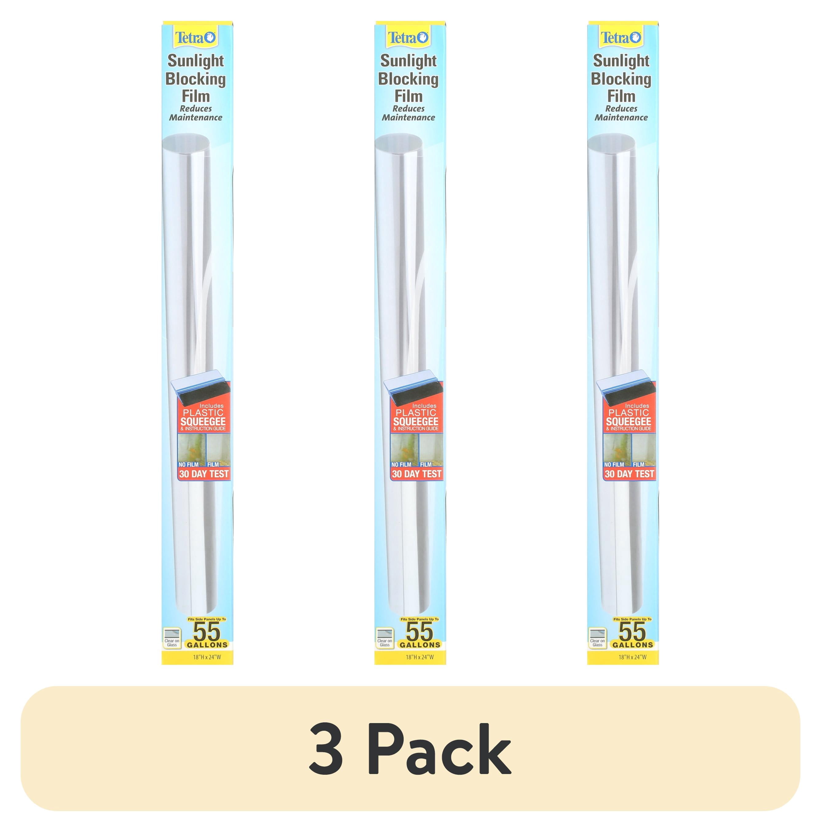 (3 pack) Tetra Sunlight-Blocking Film with Plastic Squeegee