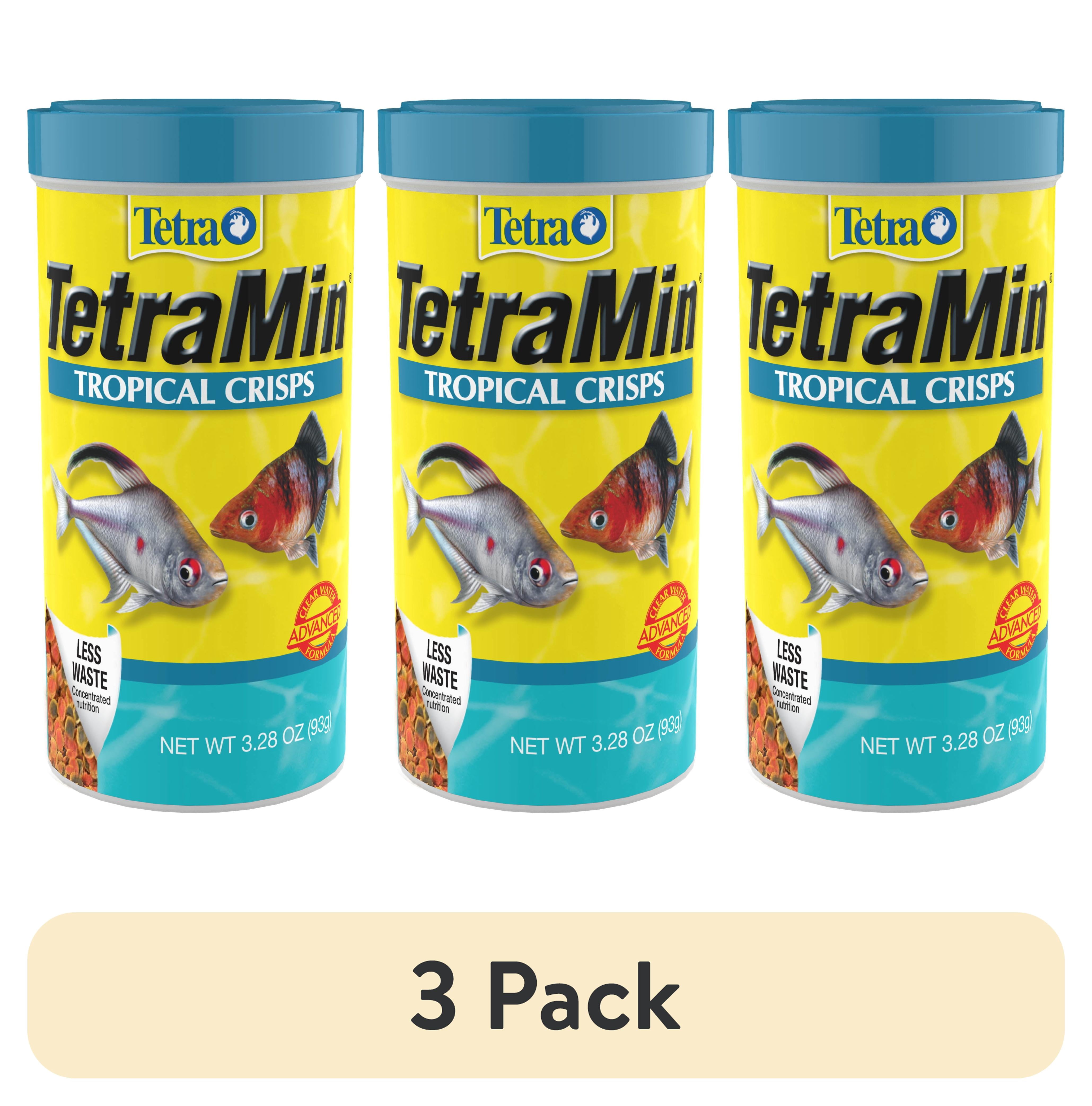 (3 pack) Tetra TetraMin Tropical Crisps Nutritionally Balanced Fish Food, 3.28 oz