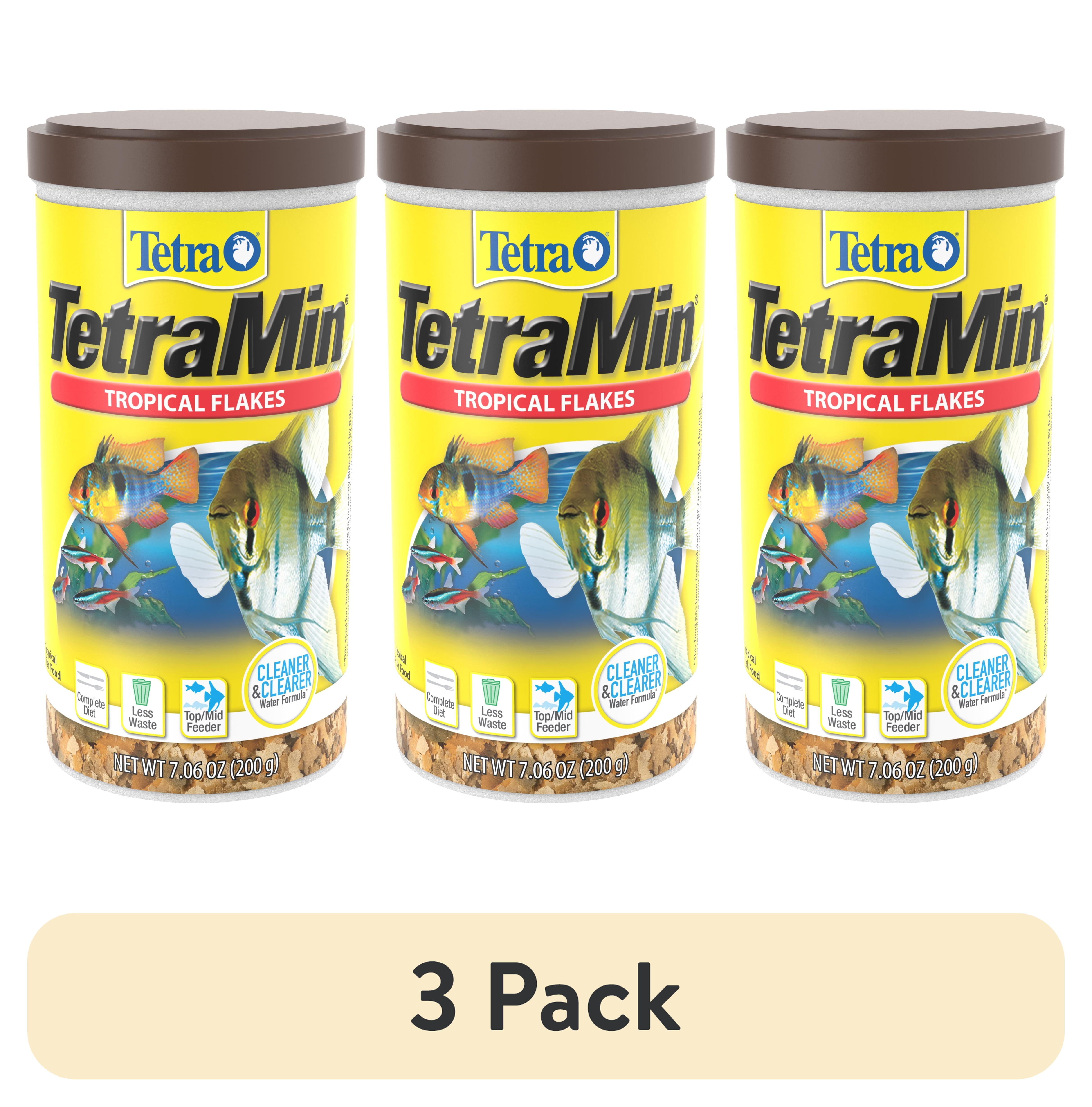 (3 pack) Tetra TetraMin Tropical Flakes Nutritionally Balanced Fish Food, 7.06 oz.