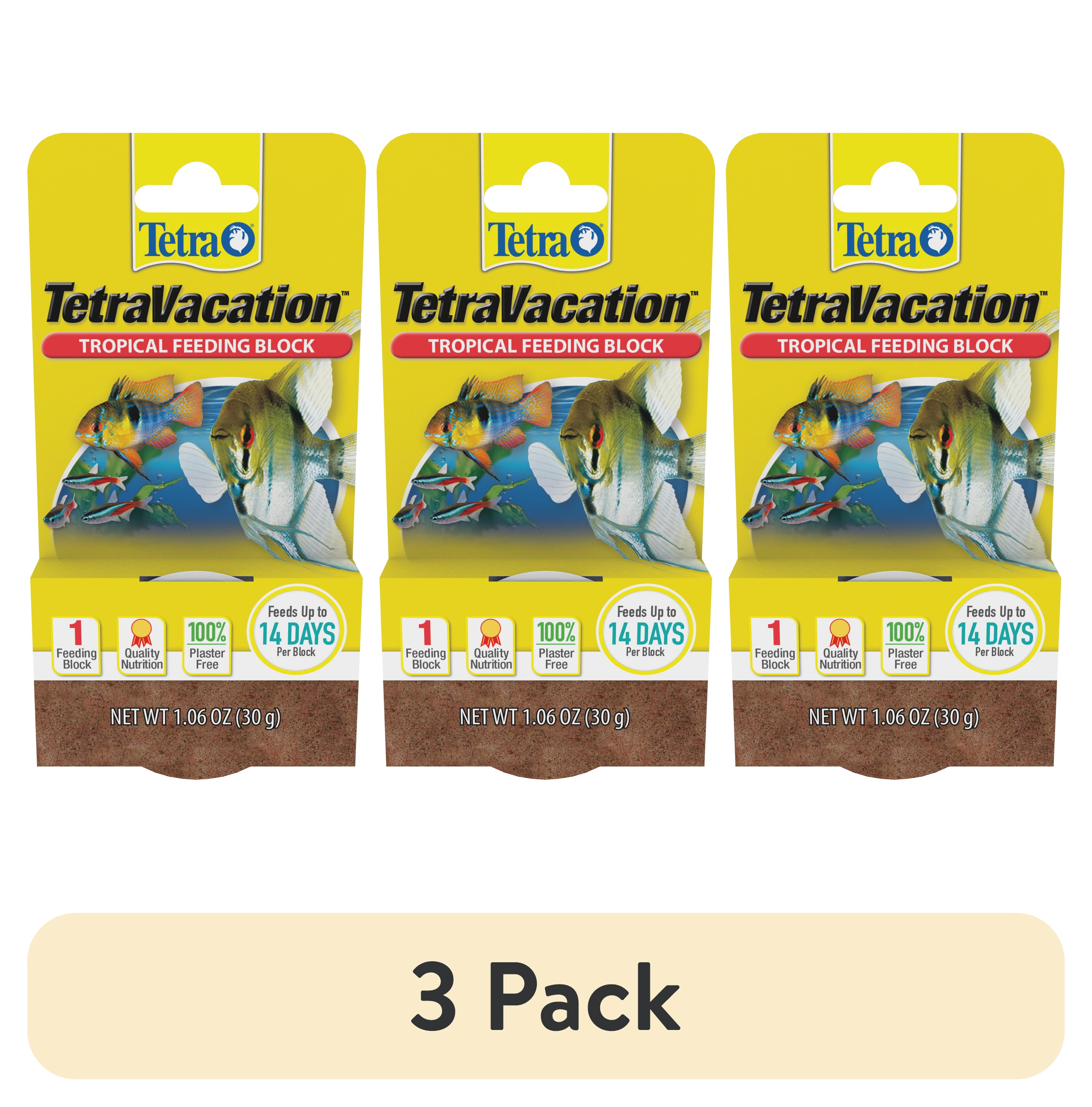 (3 pack) Tetra Vacation Tropical Feeding Block, Feeds Fish up to 14 Days, 1.06 oz., 1 Block