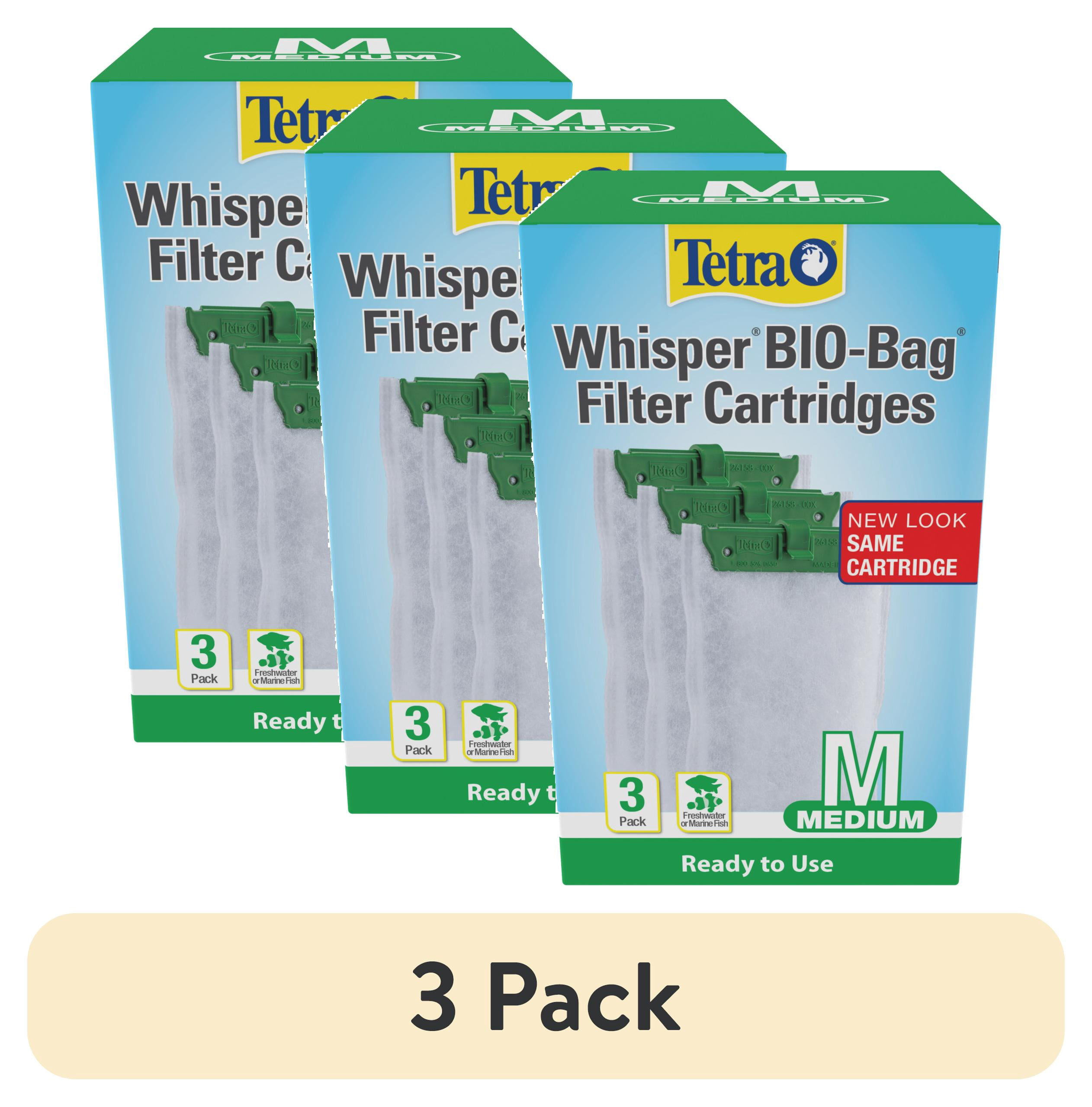 (3 pack) Tetra Whisper Bio-Bag Disposable Filter Cartridges for Aquariums, Medium, 3 Count