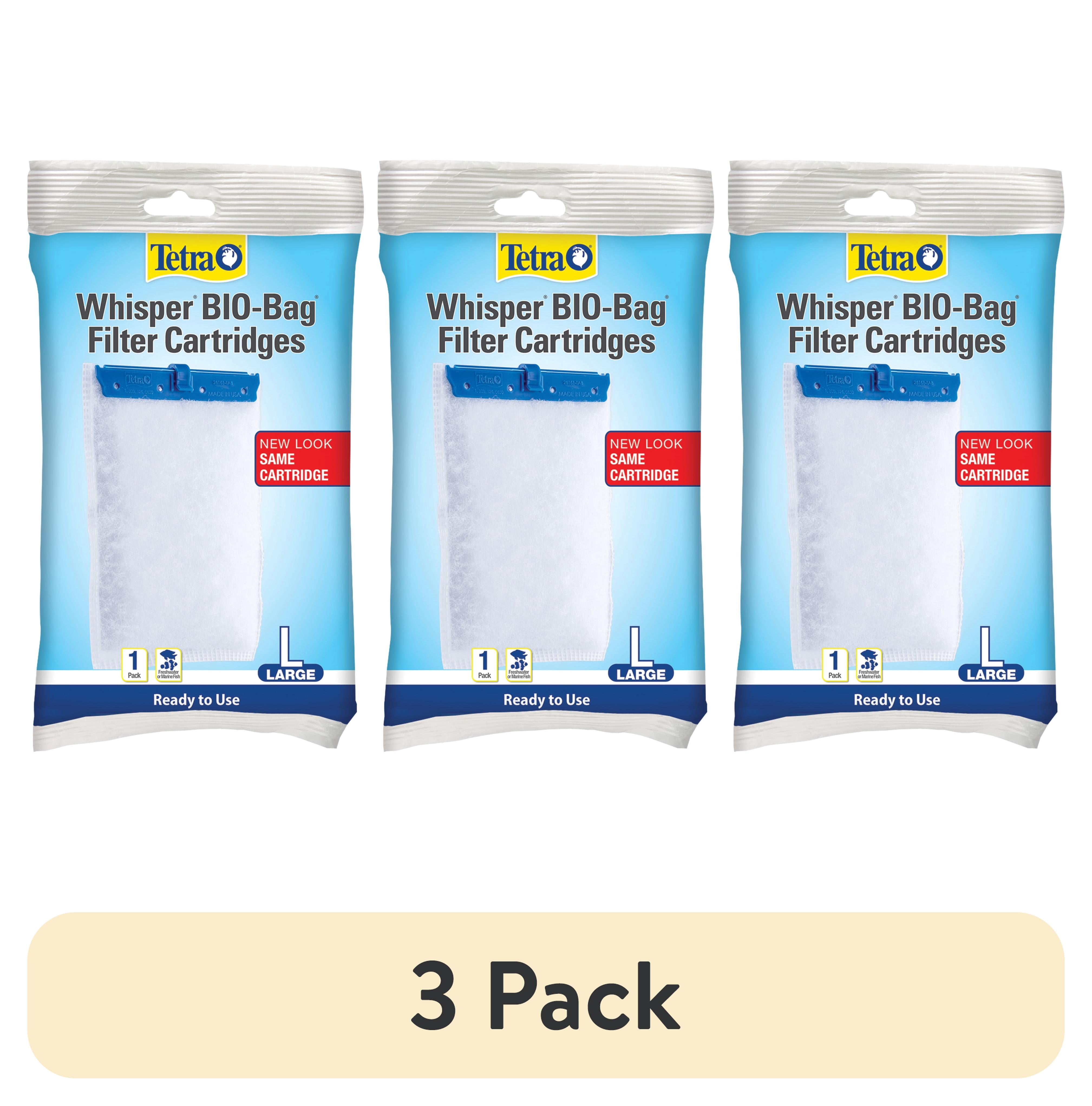 (3 pack) Tetra Whisper Bio-Bag Ready-to-Use Disposable Filter Cartridge for Aquariums, Large, 1 Count