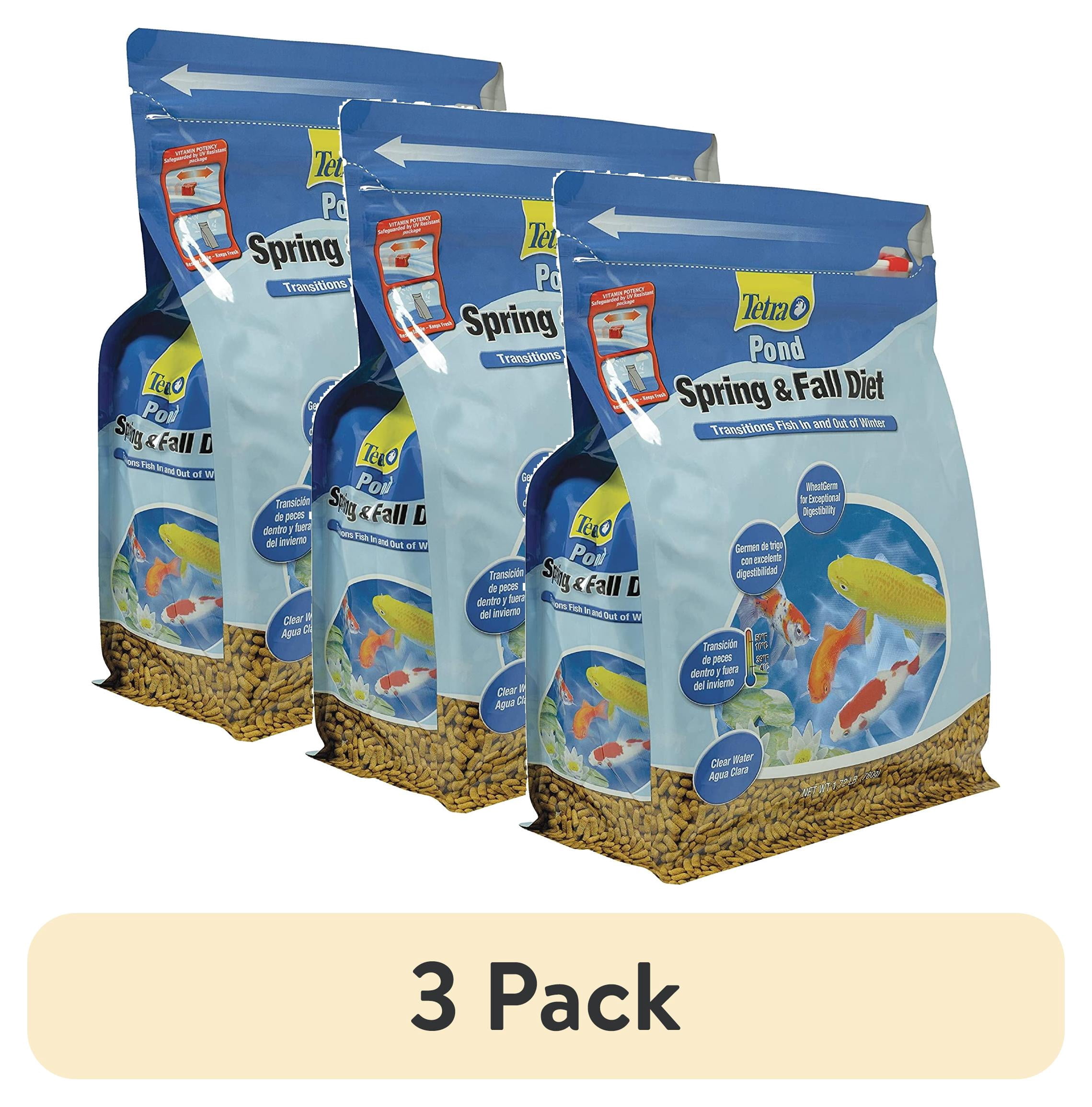 (3 pack) TetraPond Spring And Fall Diet 1.72 Pounds, Pond Fish Food, For Goldfish And Koi