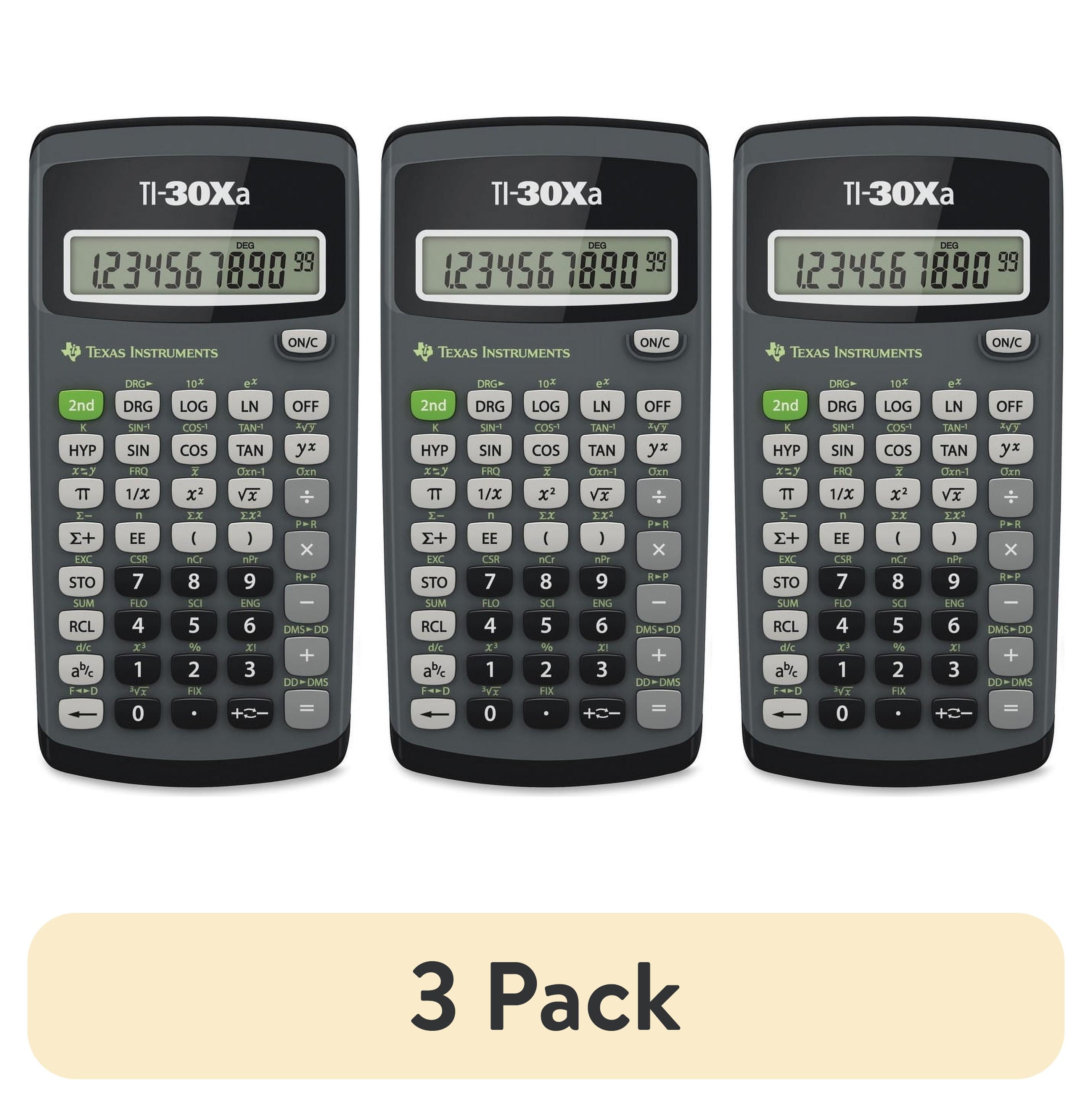 3 pack) Texas Instruments TI-30XA Scientific Calculator for
