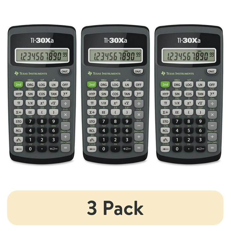 3 pack) Texas Instruments TI-30XA Scientific Calculator for