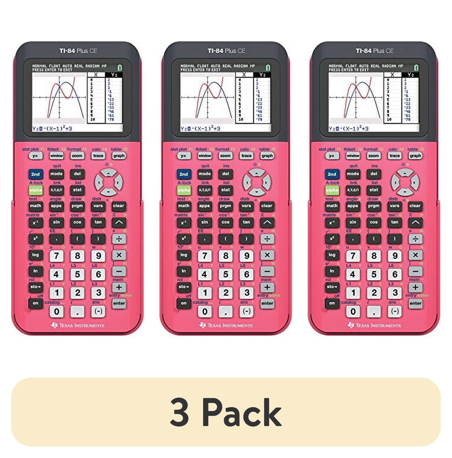 pack) Texas Instruments TI-84 Plus CE Graphing Calculator, Coral