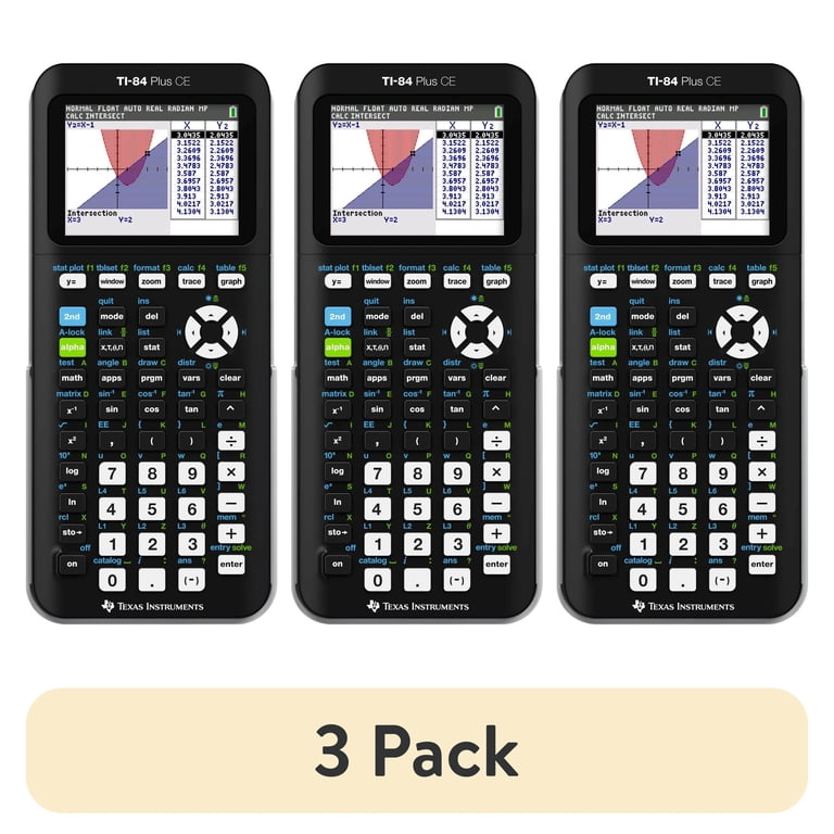 3 pack) TI-84 Plus CE Graphing Calculator - Walmart.com