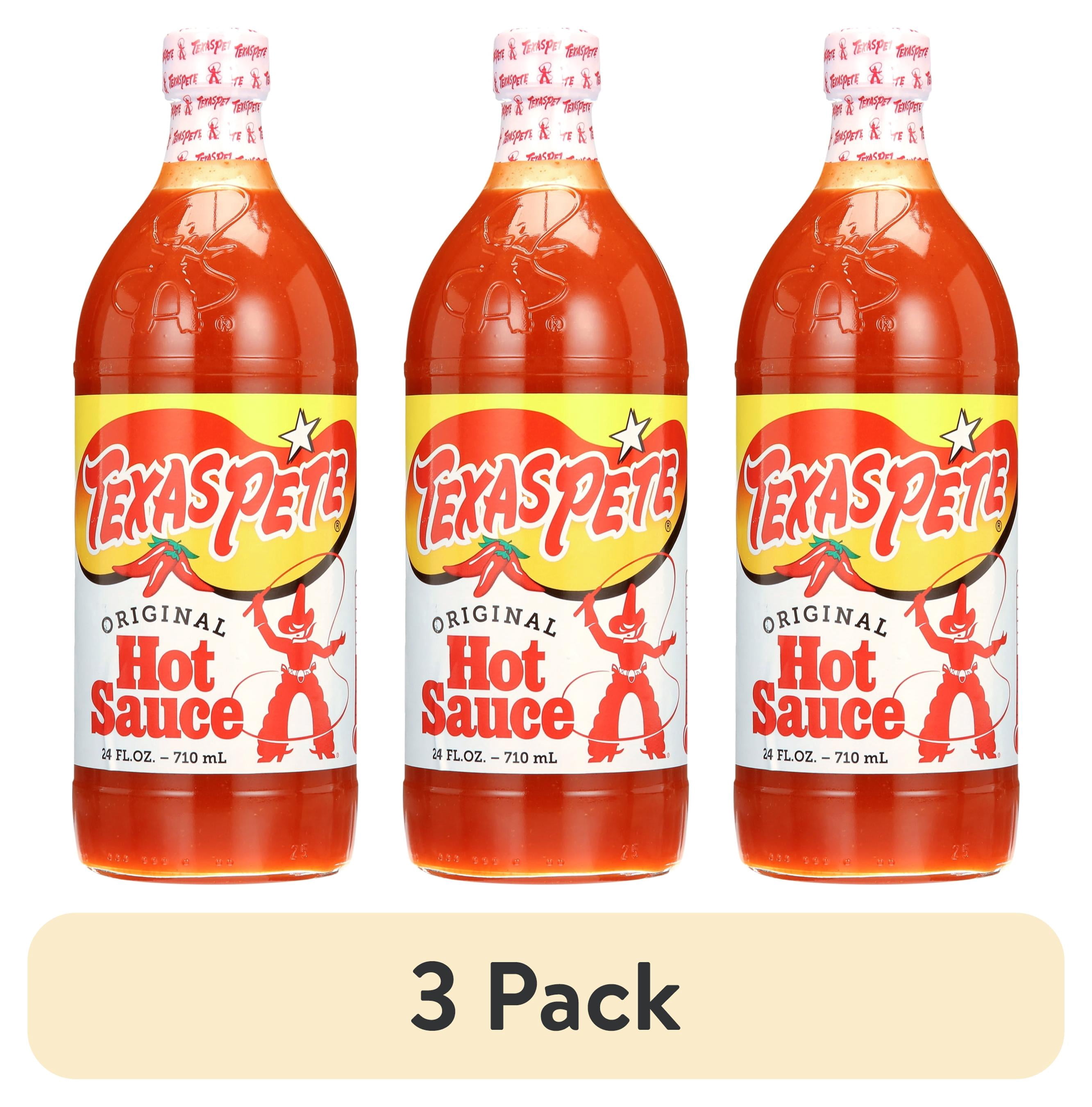 (3 pack) Texas Pete Original Hot Sauce, 24 fl oz, Gluten-Free, Vegan, Kosher