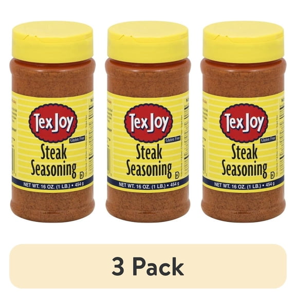 (3 pack) Texjoy Original Steak Seasoning 16 ozs