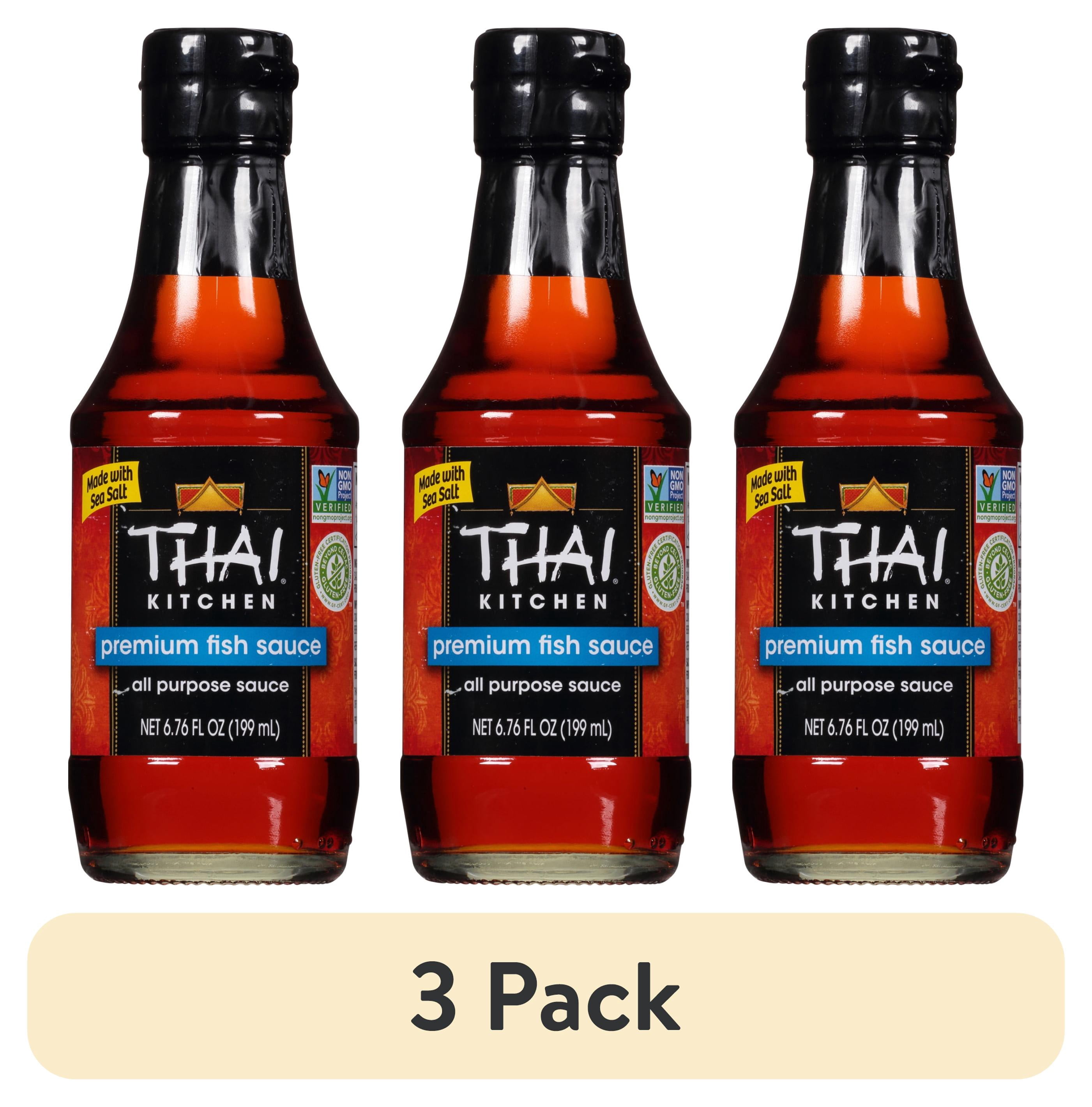 (3 pack) Thai Kitchen Gluten Free Premium Fish Sauce, 6.76 fl oz Bottle