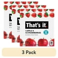 thumbnail image 1 of (3 pack) That's it. 100% Natural Gluten-Free Soft & Chewy Apple + Strawberry Fruit Bars, 1.2 oz , 5 Count Box, 1 of 8
