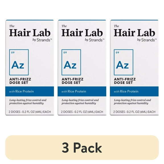(3 pack) The Hair Lab Anti-Frizz Shampoo & Conditioner Dose Set with Rice Protein to Smooth Hair, 2 x 0.2 oz.