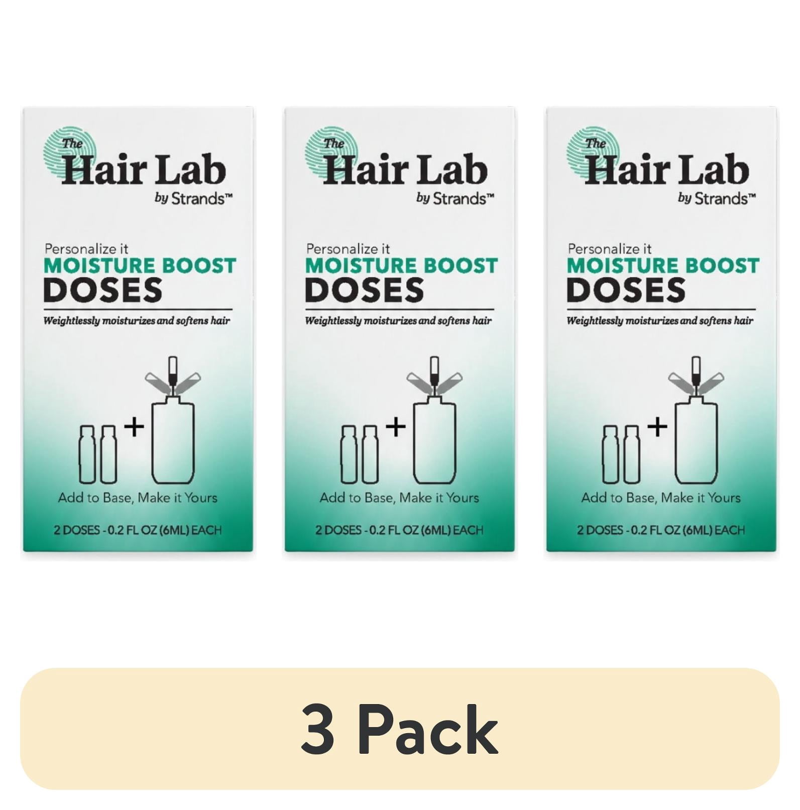 (3 pack) The Hair Lab Moisture Boost Shampoo & Conditioner Dose Set with Pro Vitamin B5 to Nourish Hair, 2 x 0.2 fl oz
