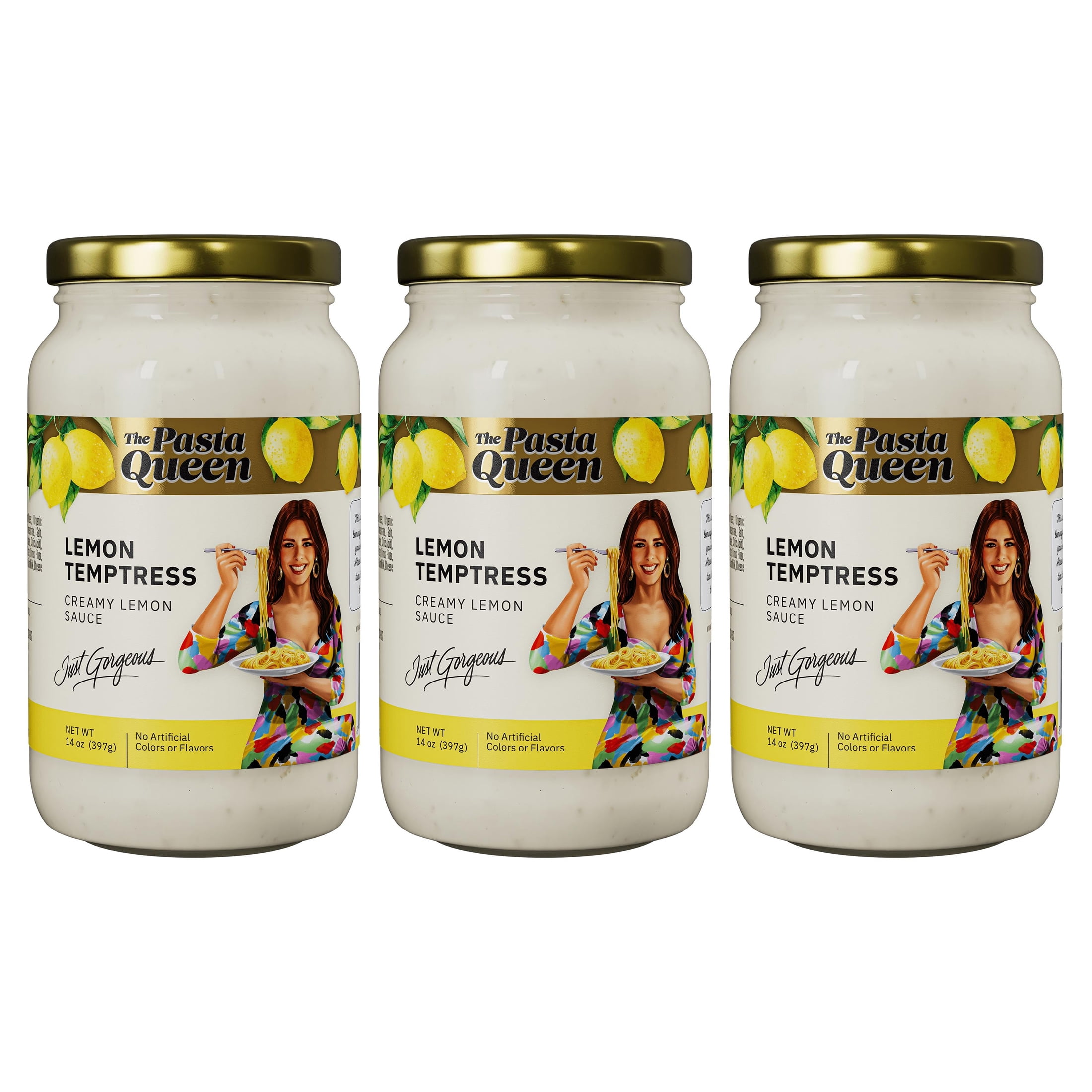 2 pack) The Pasta Queen Lemon Temptress Sauce, 14 oz Jar - Walmart.com