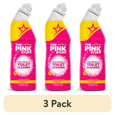 (3 pack) The Pink Stuff, Miracle Toilet Cleaner Gel, Bathroom Cleaner, 25.4 fl. oz. Bottle