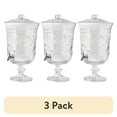 thumbnail image 1 of (3 pack) The Pioneer Woman Cassie Pattern 2-Gallon Clear Glass Beverage Dispenser, 1 of 8
