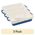 thumbnail image 1 of (3 pack) The Pioneer Woman Keepsake Floral 7" x 10" Ceramic Baking Dish with Lid, 1 of 7