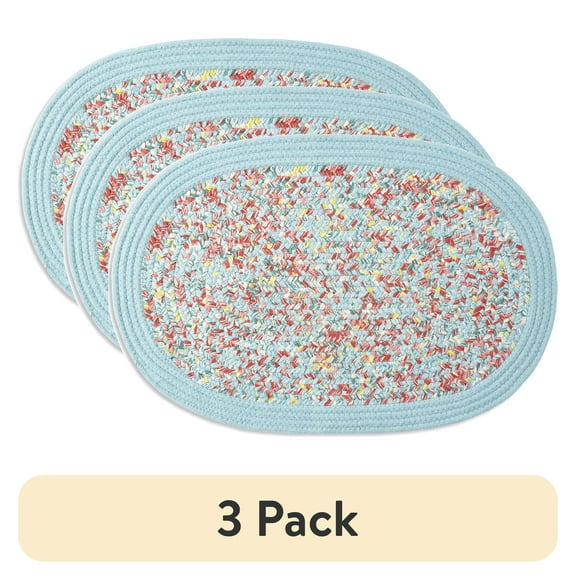 (3 pack) The Pioneer Woman Rustic Vintage Floral Geometric Kitchen Mat, Multicolor, 20"W x 30"L