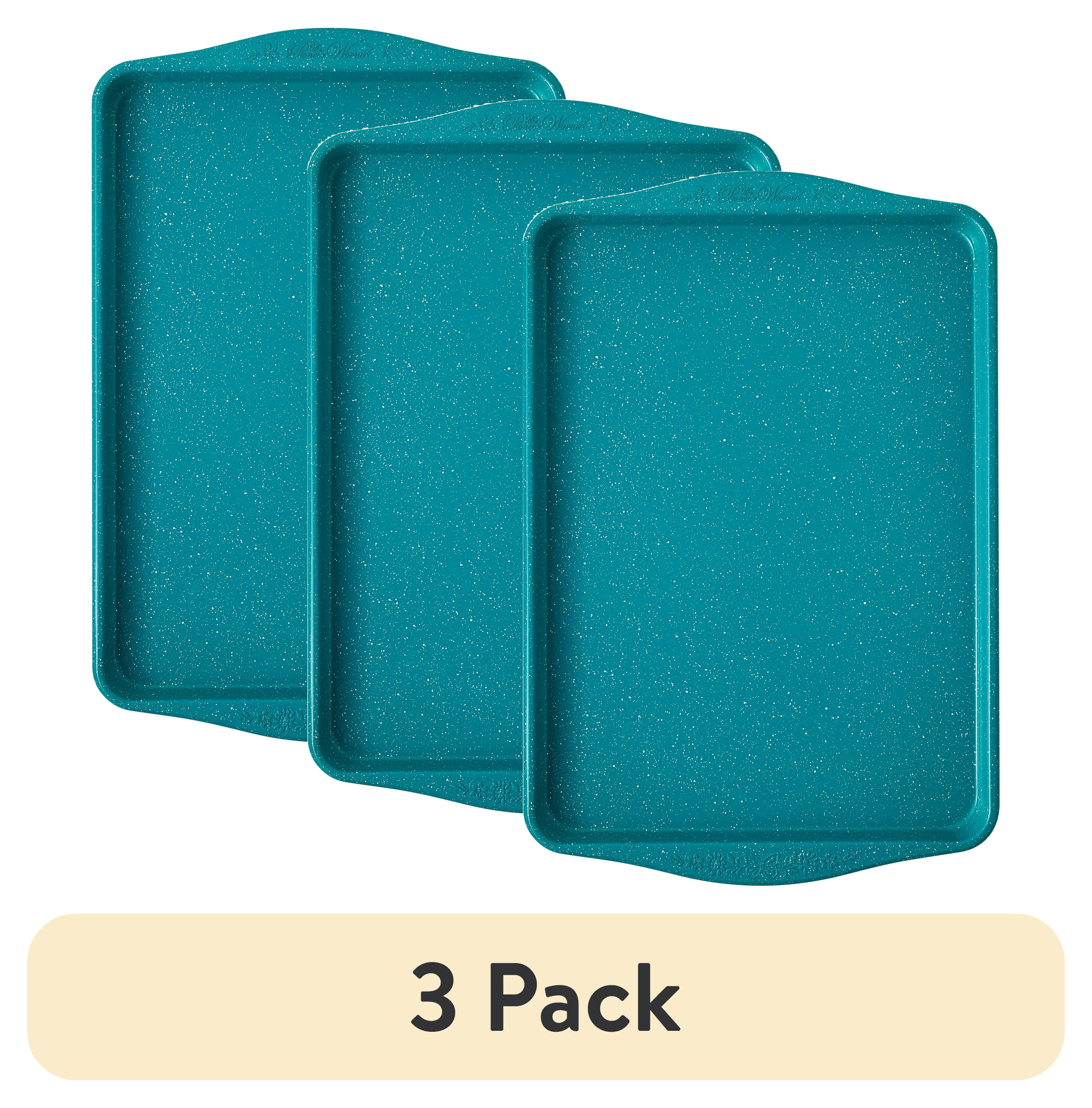 (3 pack) The Pioneer Woman Teal Speckle Timeless 13" x 18" Nonstick Aluminized Steel Large Baking Sheet