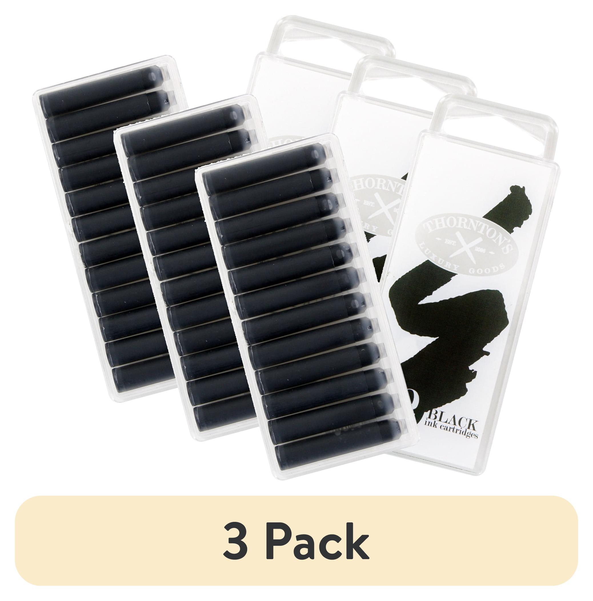 (3 pack) Thornton's Luxury Goods Thornton's Short Standard International Fountain Pen Ink Cartridges (Pack of 12)